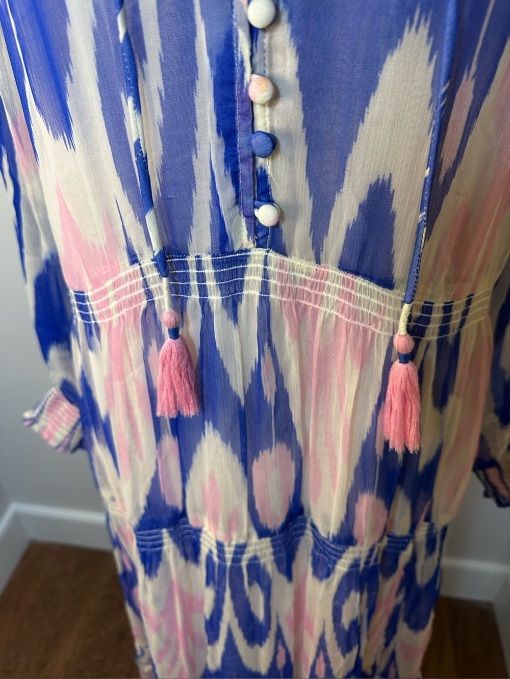 Anthropologie The Marais Printed Chiffon Maxi Dress size medium - Picture 11 of 15